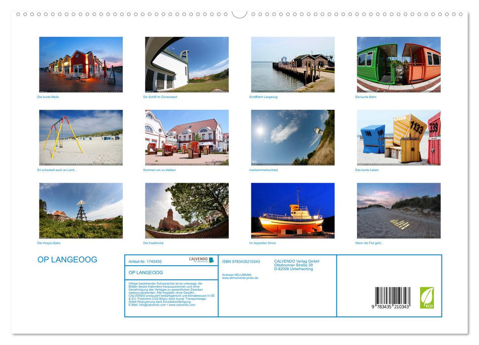 OP LANGEOOG (CALVENDO Premium Wandkalender 2025)