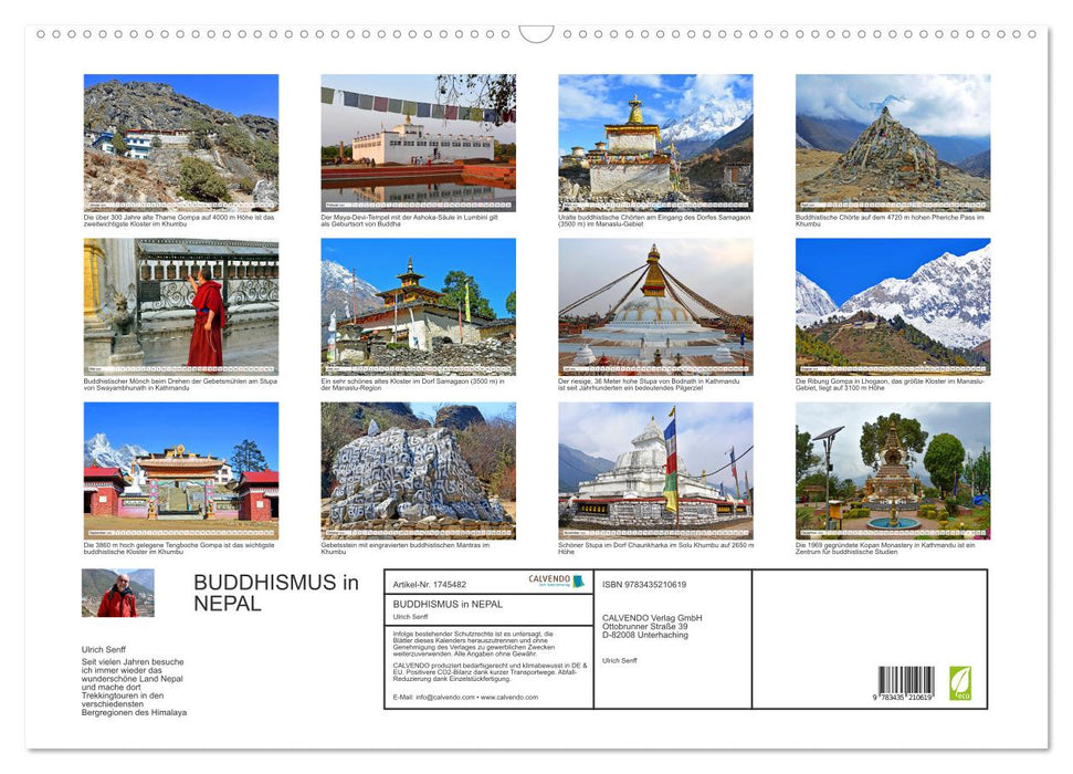 BUDDHISMUS in NEPAL (CALVENDO Wandkalender 2025)