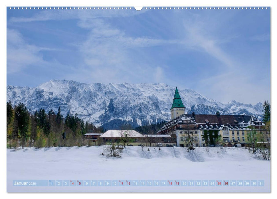 Garmisch Partenkirchen Land - Wasser und Berge sind Leben (CALVENDO Premium Wandkalender 2025)