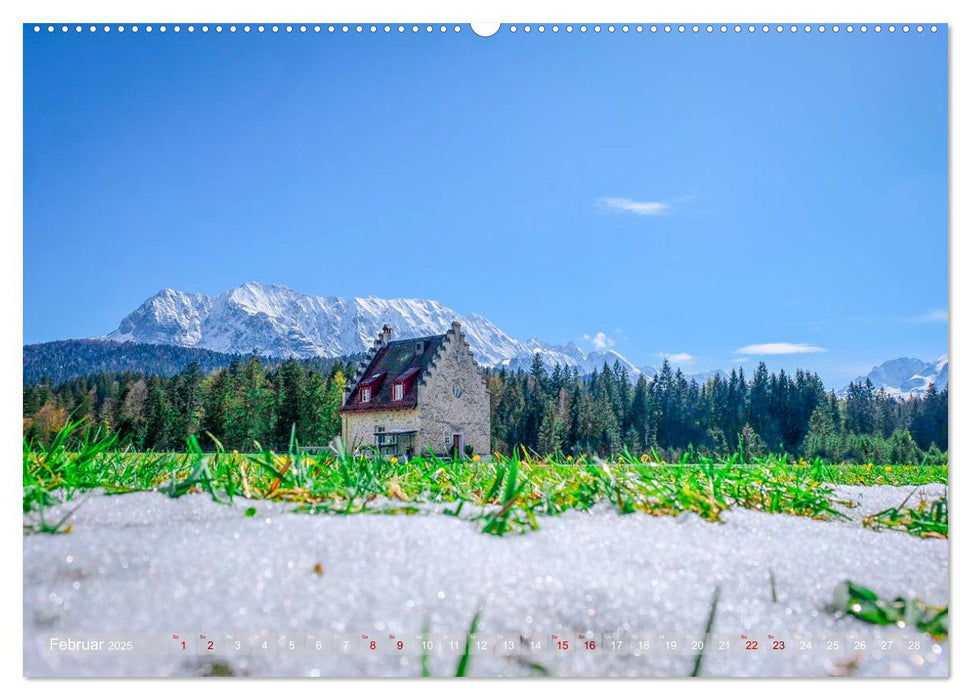 Garmisch Partenkirchen Land - Wasser und Berge sind Leben (CALVENDO Premium Wandkalender 2025)