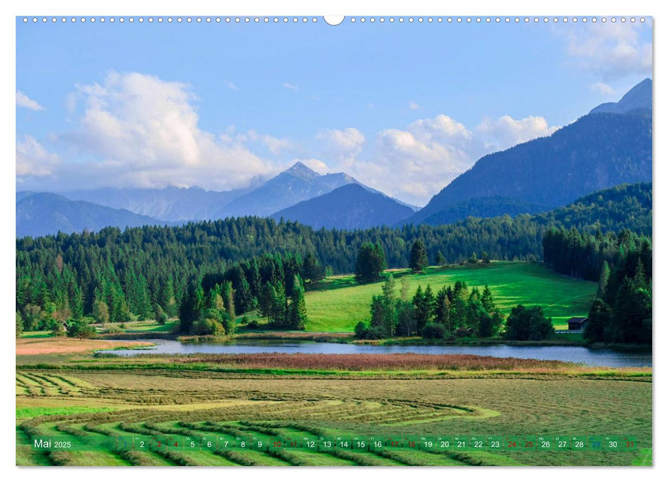 Garmisch Partenkirchen Land - Wasser und Berge sind Leben (CALVENDO Premium Wandkalender 2025)