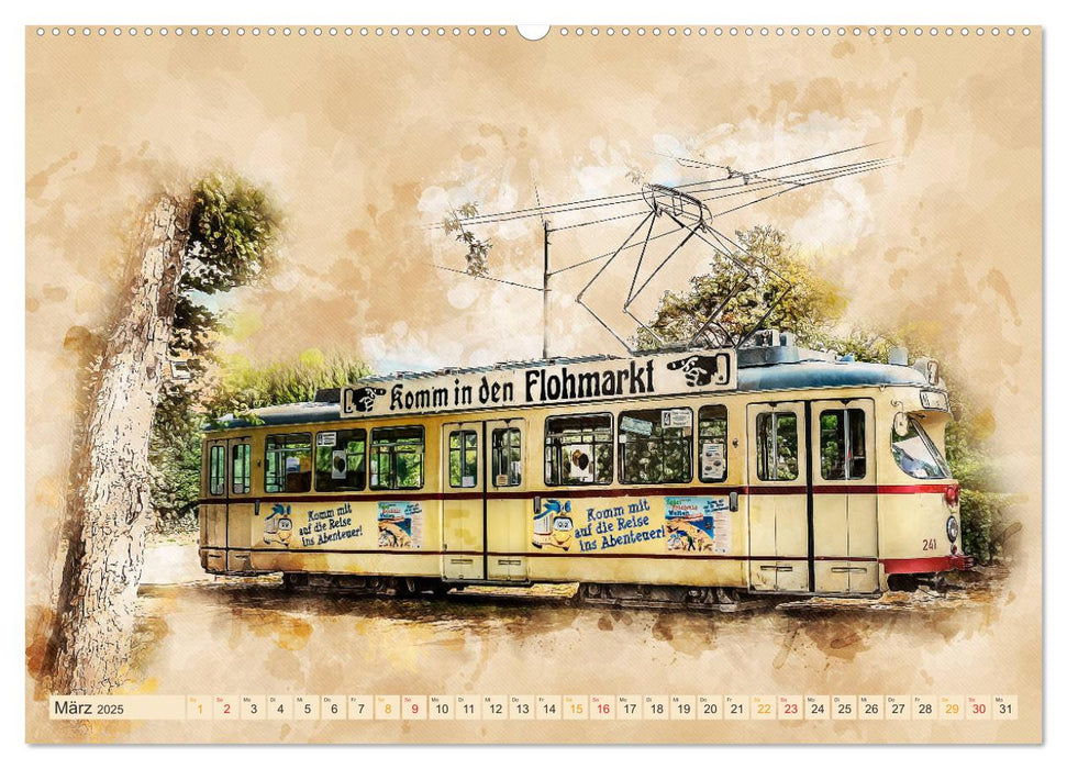 Straßenbahn - Faszination auf Rädern (CALVENDO Premium Wandkalender 2025)