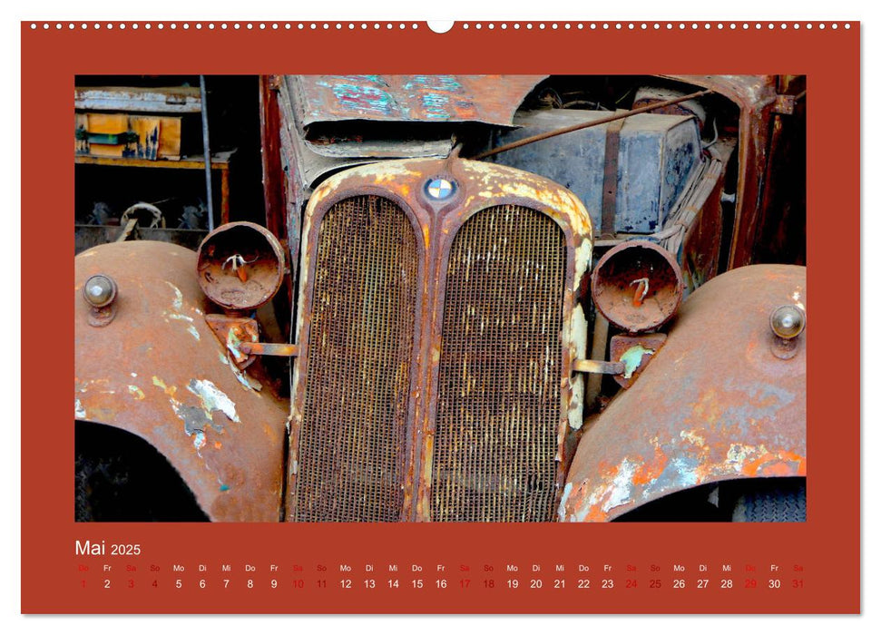 Vergessene Schätze - Oldtimer auf Schrottplätzen (CALVENDO Wandkalender 2025)