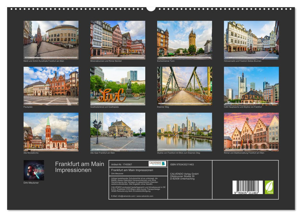 Frankfurt am Main Impressionen (CALVENDO Premium Wandkalender 2025)