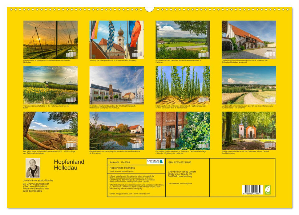 Hopfenland Holledau (CALVENDO Wandkalender 2025)