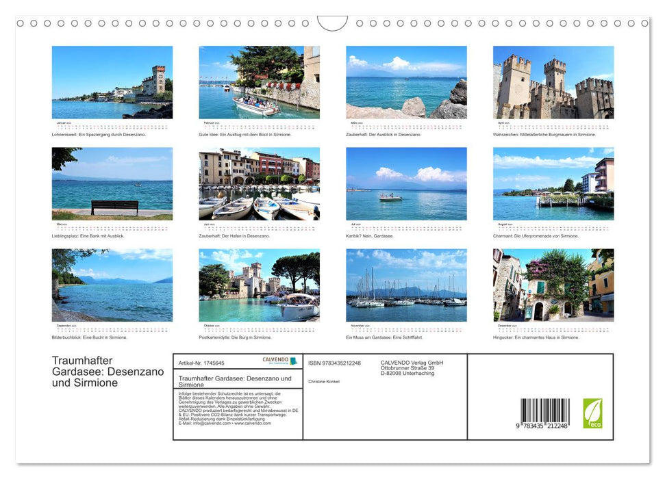 Traumhafter Gardasee: Desenzano und Sirmione (CALVENDO Wandkalender 2025)