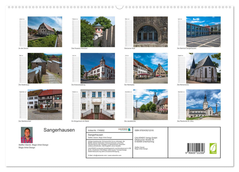 Sangerhausen (CALVENDO Premium Wandkalender 2025)