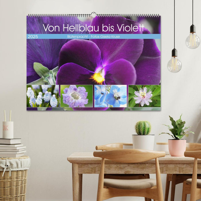 Von Hellblau bis Violett Blütenpracht (CALVENDO Wandkalender 2025)