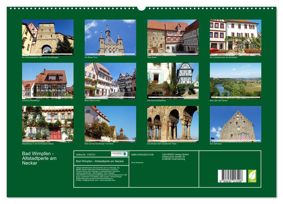 Bad Wimpfen - Altstadtperle am Neckar (CALVENDO Premium Wandkalender 2025)