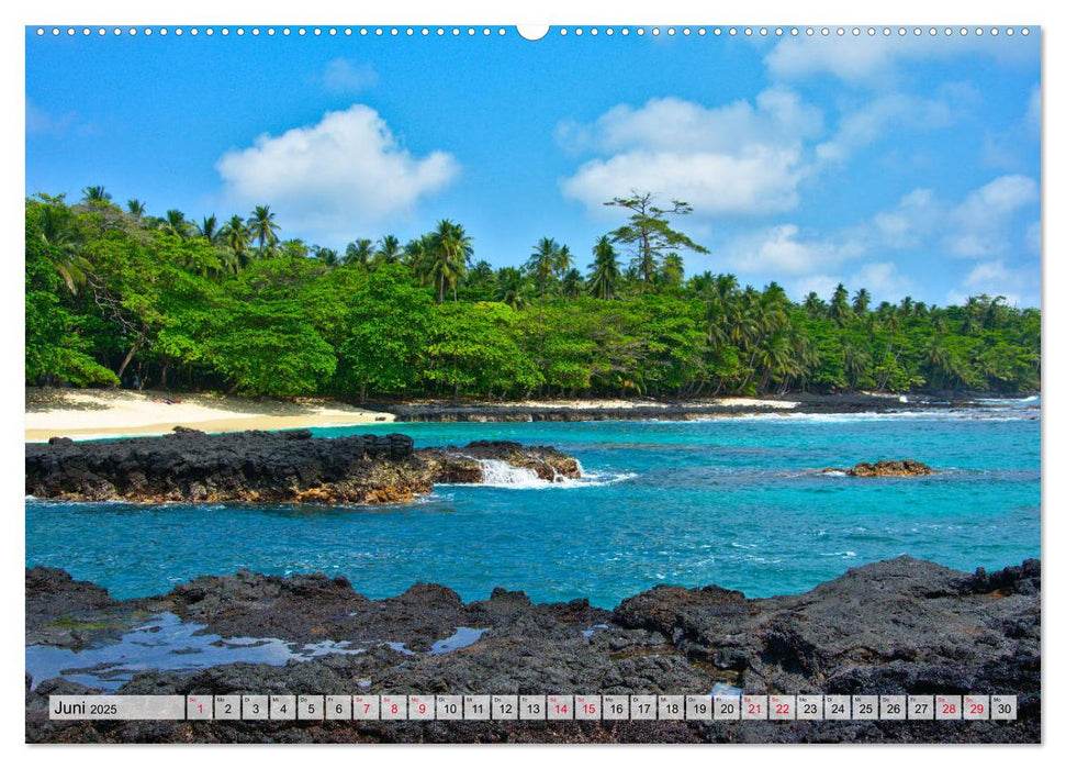 São Tomé - Inselparadies am Äquator (CALVENDO Premium Wandkalender 2025)