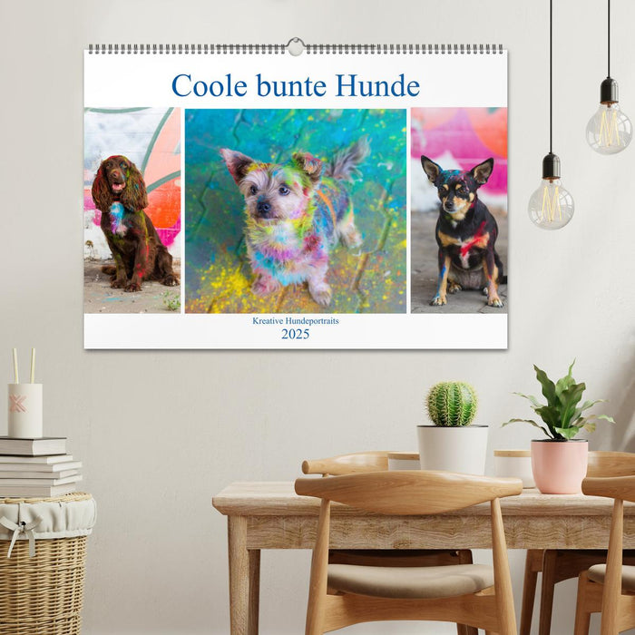 Coole bunte Hunde (CALVENDO Wandkalender 2025)