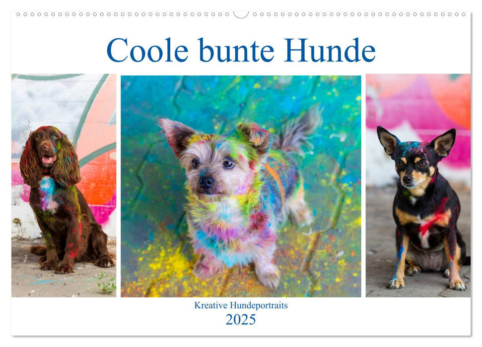 Coole bunte Hunde (CALVENDO Wandkalender 2025)