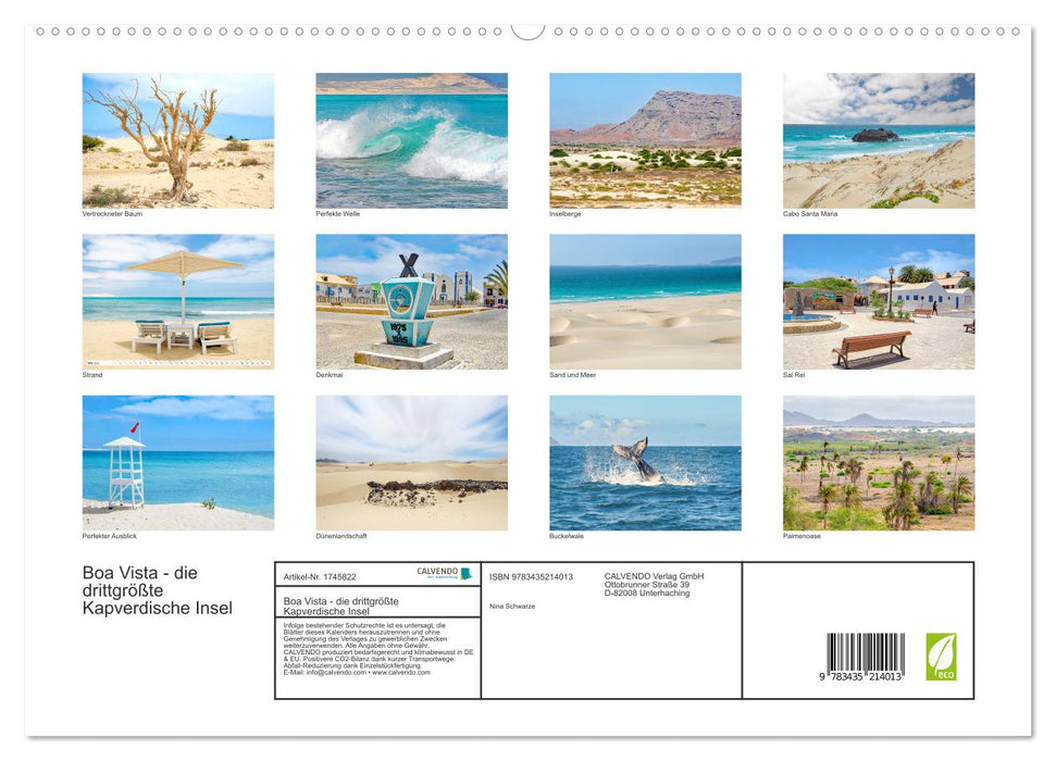 Boa Vista - die drittgrößte Kapverdische Insel (CALVENDO Premium Wandkalender 2025)