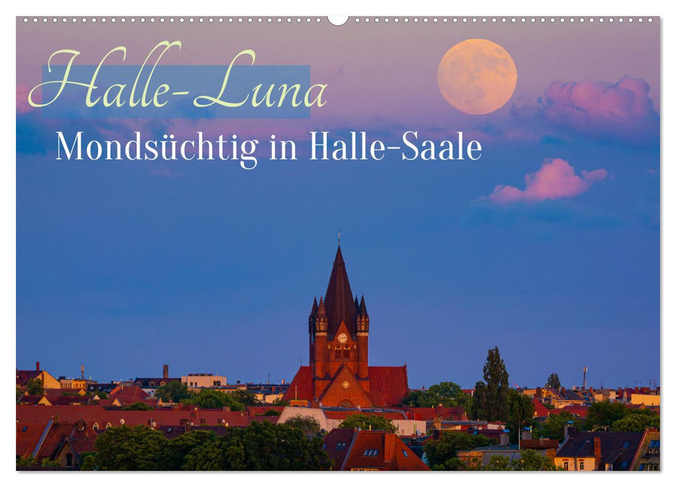 Halle-Luna - Mondsüchtig in Halle-Saale (CALVENDO Wandkalender 2025)