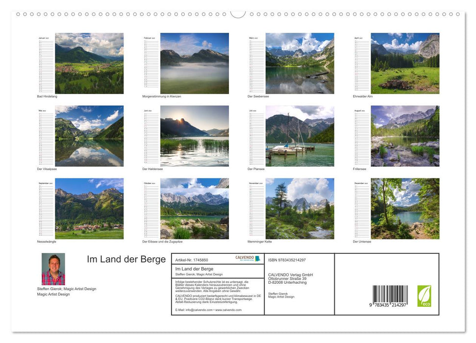 Im Land der Berge (CALVENDO Premium Wandkalender 2025)