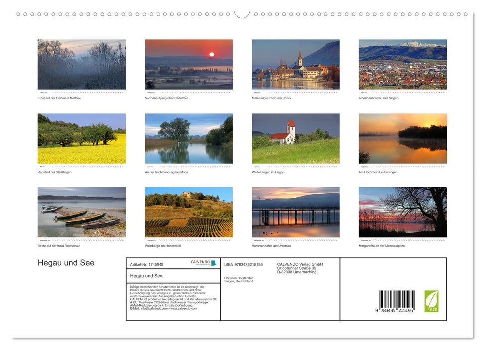 Hegau und See (CALVENDO Premium Wandkalender 2025)