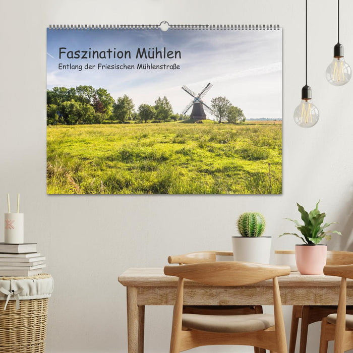 Faszination Windmühlen - Entlang der Ostfriesischen Mühlenstraße (CALVENDO Wandkalender 2025)