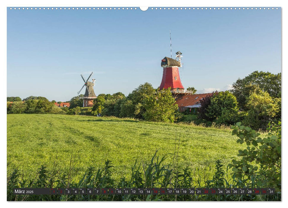 Faszination Windmühlen - Entlang der Ostfriesischen Mühlenstraße (CALVENDO Wandkalender 2025)