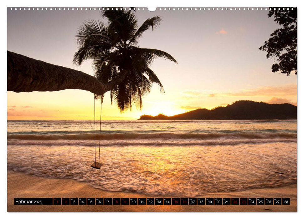 Seychellen Inselblicke (CALVENDO Premium Wandkalender 2025)