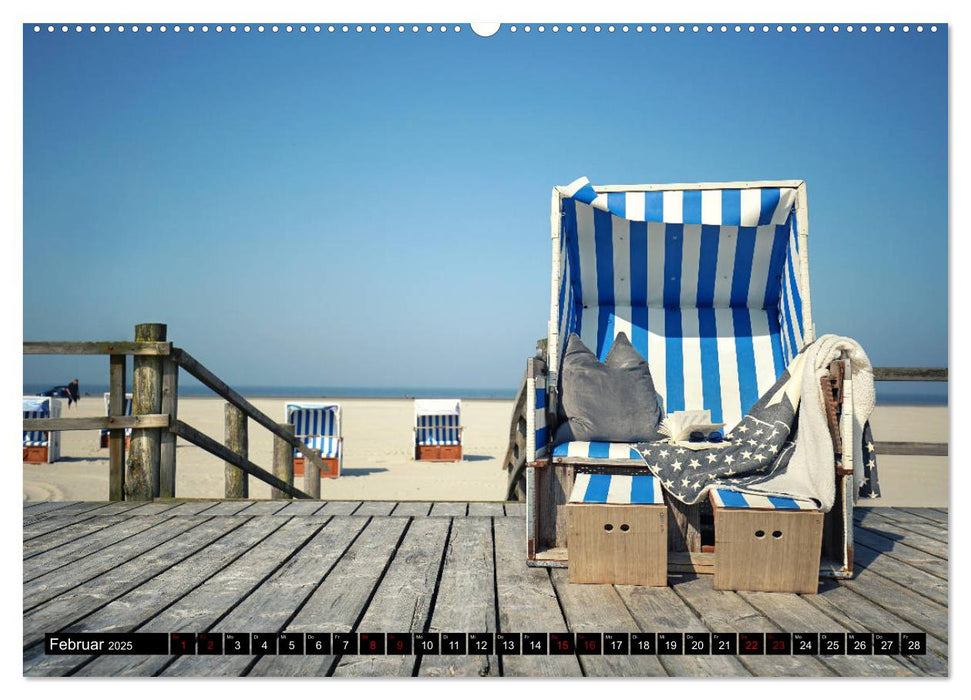 Sankt Peter Ording Sandstrand (CALVENDO Premium Wandkalender 2025)