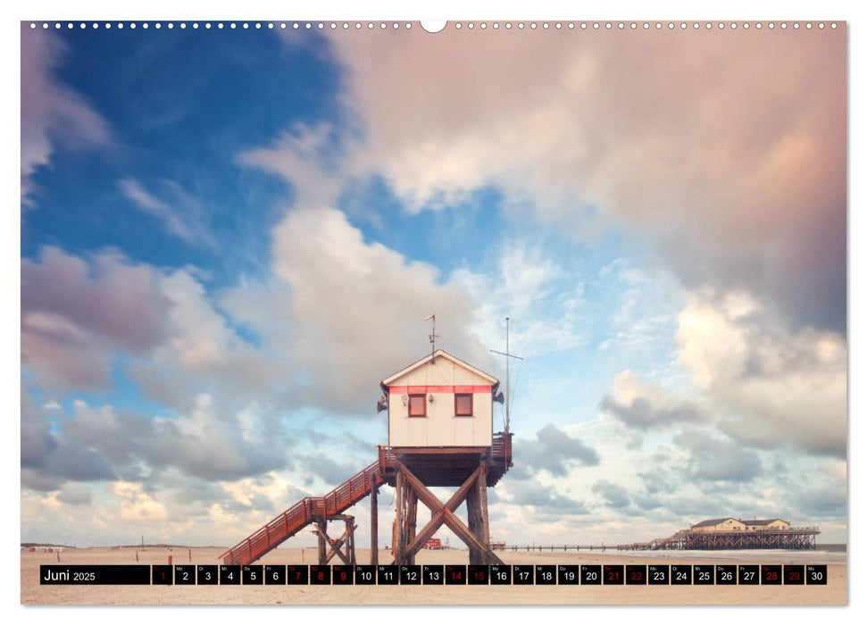 Sankt Peter Ording Sandstrand (CALVENDO Premium Wandkalender 2025)