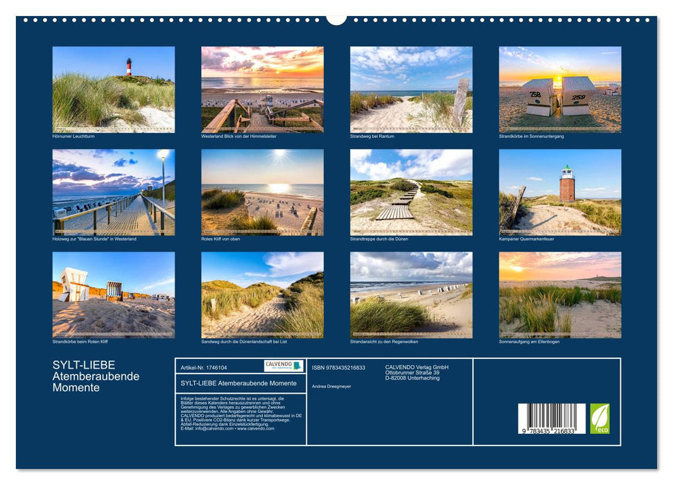 SYLT-LIEBE Atemberaubende Momente (CALVENDO Premium Wandkalender 2025)