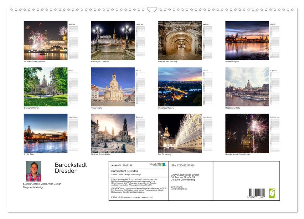 Barockstadt Dresden (CALVENDO Wandkalender 2025)