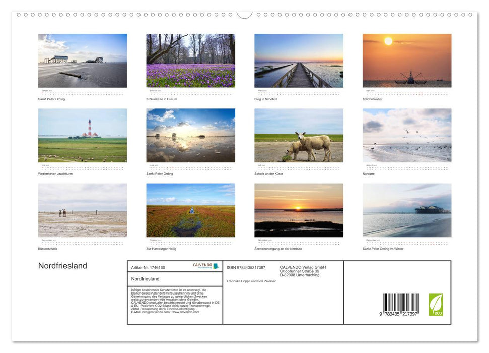 Nordfriesland (CALVENDO Premium Wandkalender 2025)