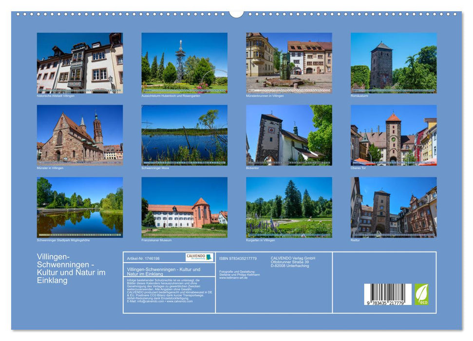 Villingen-Schwenningen - Kultur und Natur im Einklang (CALVENDO Premium Wandkalender 2025)