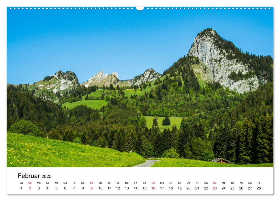 Gesichter der Schweiz - Walliser Weiden (CALVENDO Premium Wandkalender 2025)