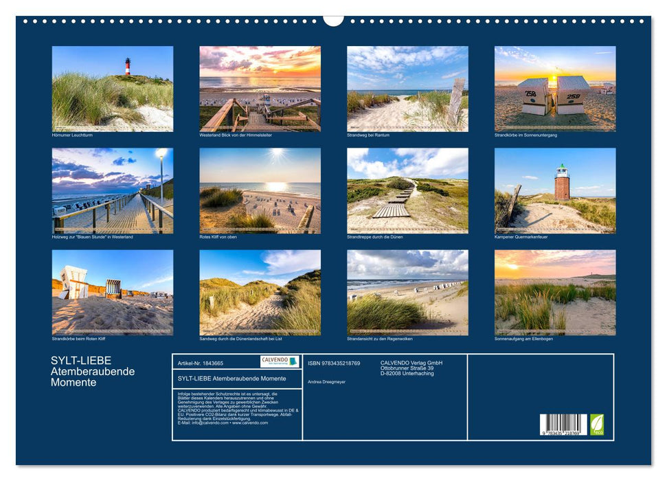 SYLT-LIEBE Atemberaubende Momente (CALVENDO Wandkalender 2025)