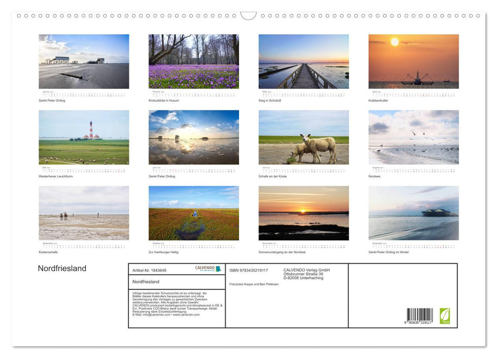 Nordfriesland (CALVENDO Wandkalender 2025)