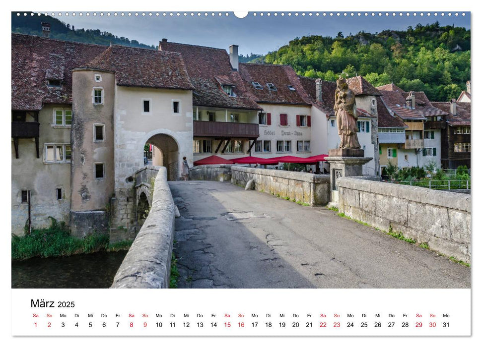 Gesichter der Schweiz, Zwischen Seen und Bergen (CALVENDO Premium Wandkalender 2025)