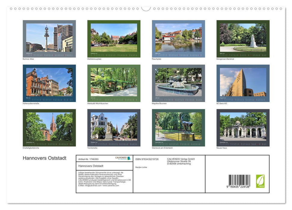 Hannovers Oststadt (CALVENDO Premium Wandkalender 2025)