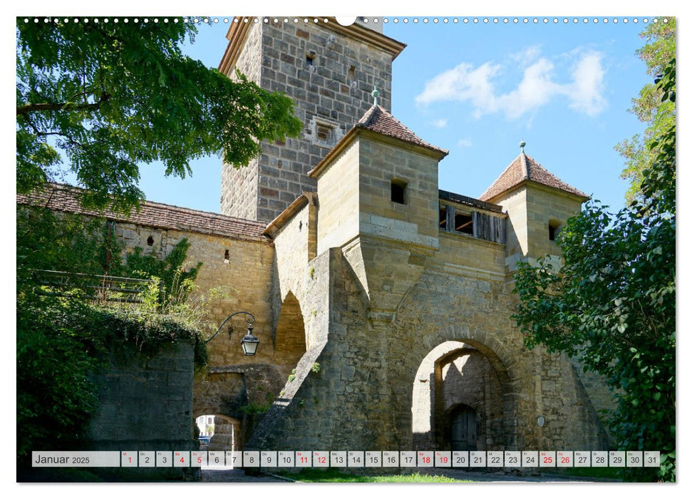 Stadtmauer. Rothenburg ob der Tauber (CALVENDO Premium Wandkalender 2025)