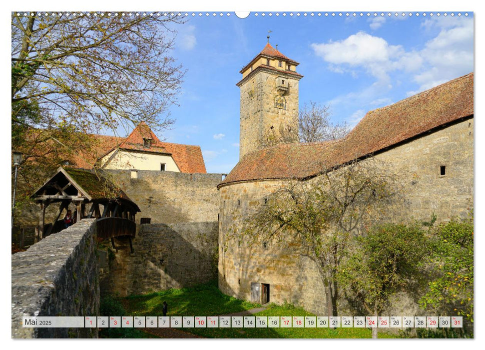 Stadtmauer. Rothenburg ob der Tauber (CALVENDO Premium Wandkalender 2025)