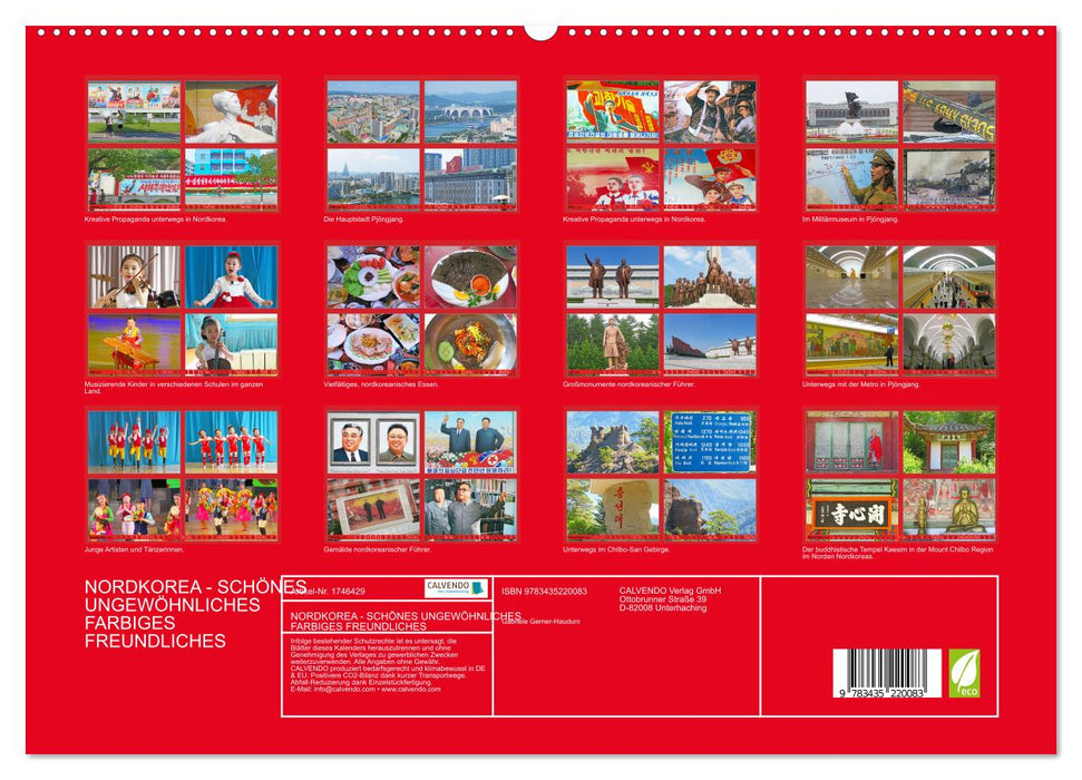 NORDKOREA - SCHÖNES UNGEWÖHNLICHES FARBIGES FREUNDLICHES (CALVENDO Premium Wandkalender 2025)