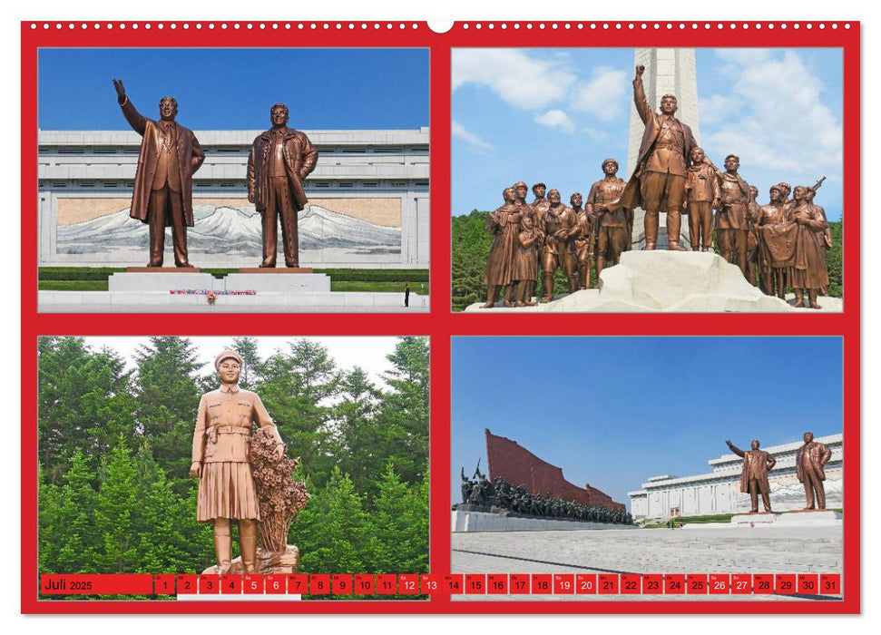 NORDKOREA - SCHÖNES UNGEWÖHNLICHES FARBIGES FREUNDLICHES (CALVENDO Premium Wandkalender 2025)