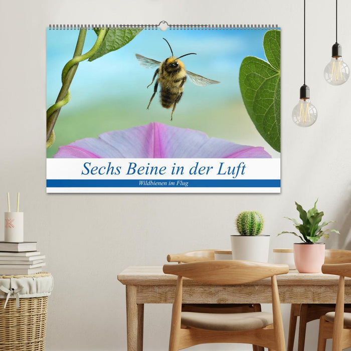 Sechs Beine in der Luft - Wildbienen im Flug (CALVENDO Wandkalender 2025)