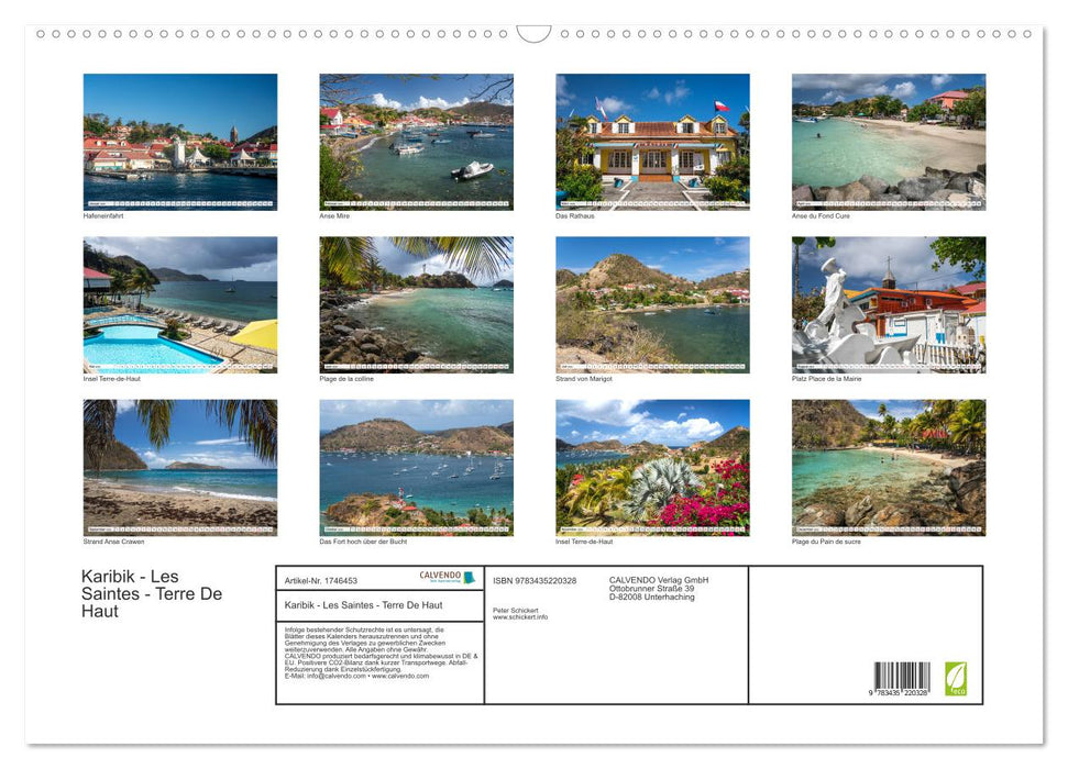 Karibik - Les Saintes - Terre De Haut (CALVENDO Wandkalender 2025)