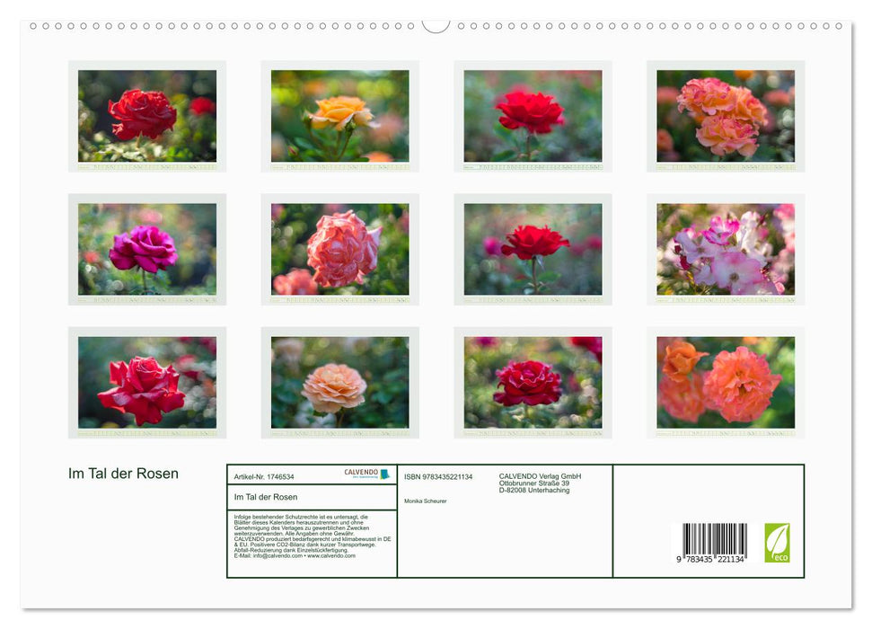 Im Tal der Rosen (CALVENDO Premium Wandkalender 2025)