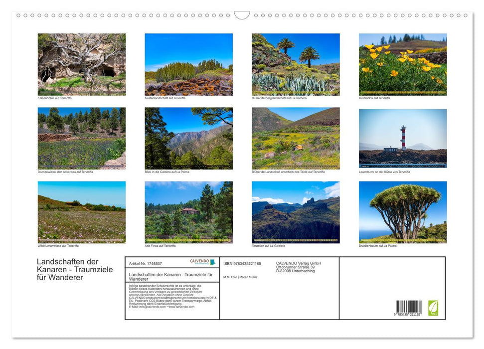 Landschaften der Kanaren - Traumziele für Wanderer (CALVENDO Wandkalender 2025)