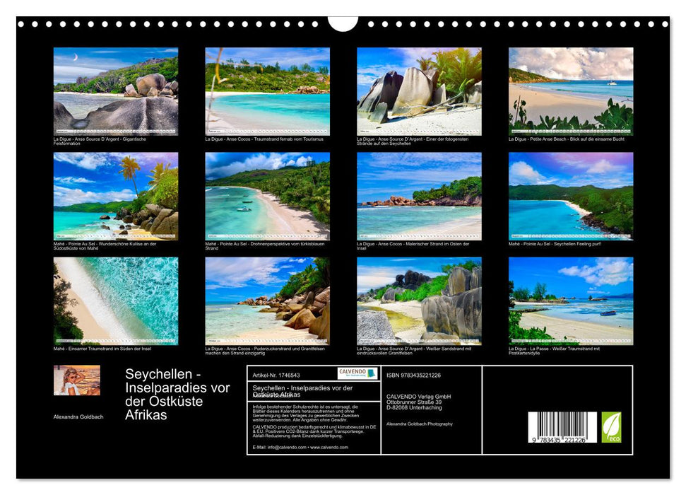 Seychellen - Inselparadies vor der Ostküste Afrikas (CALVENDO Wandkalender 2025)