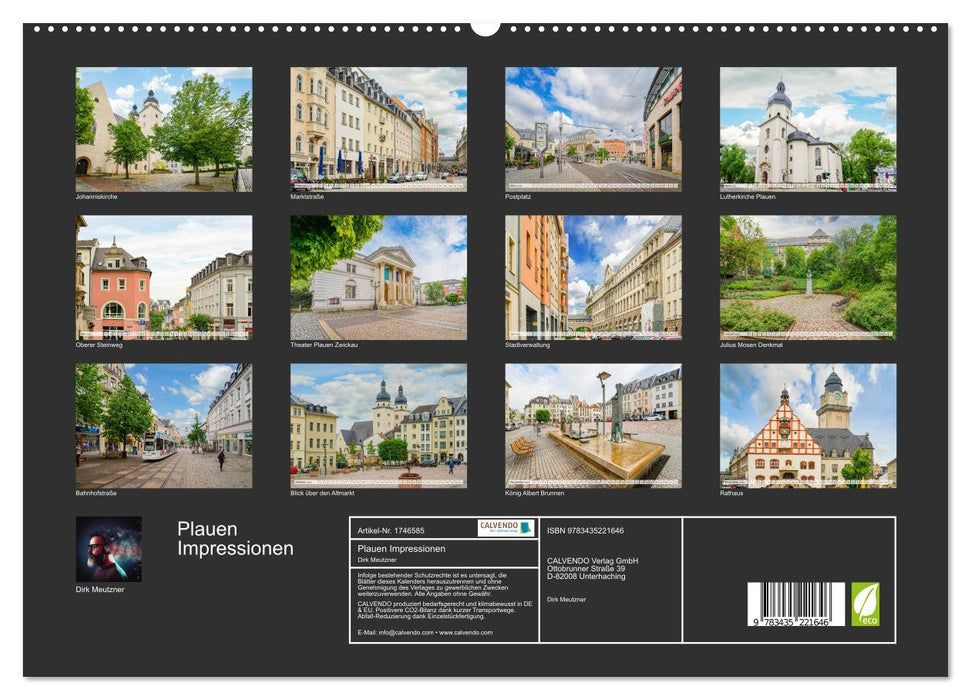 Plauen Impressionen (CALVENDO Premium Wandkalender 2025)