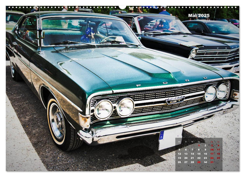 V8 US Cars unterwegs in Bayern (CALVENDO Premium Wandkalender 2025)