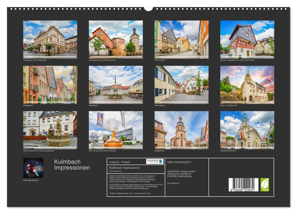 Kulmbach Impressionen (CALVENDO Premium Wandkalender 2025)