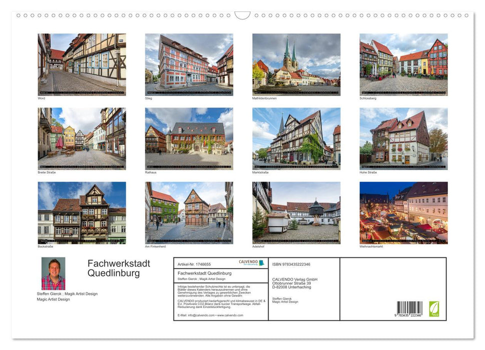 Fachwerkstadt Quedlinburg (CALVENDO Wandkalender 2025)