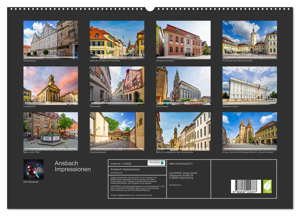 Ansbach Impressionen (CALVENDO Premium Wandkalender 2025)