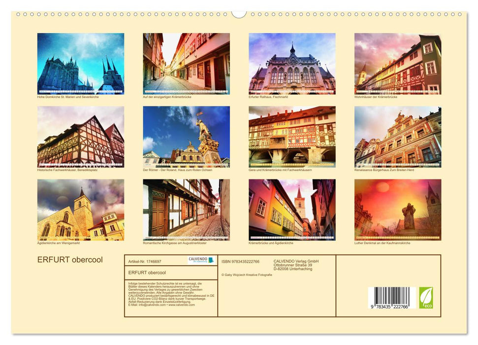 ERFURT obercool (CALVENDO Premium Wandkalender 2025)