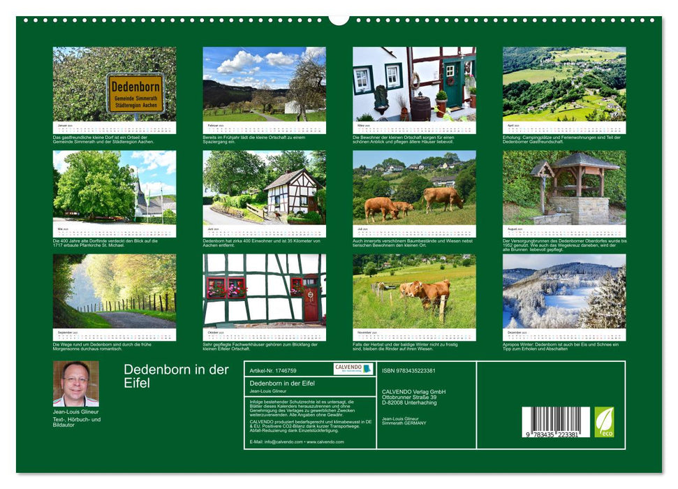 Dedenborn in der Eifel (CALVENDO Premium Wandkalender 2025)